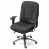 Interion® Big and Tall Office Chair with Arms - Fabric - High Back - Black