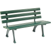 Global Industrial™ 4' Plastic Park Bench With Backrest - Green