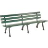 Global Industrial 6' Plastic Park Bench w/ Backrest, Green