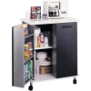 Safco Steel Mobile Refreshment Center, Black - 8963BL