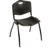 Interion® Oakmont Plastic Stackable Chair - Black - Pkg Qty 4