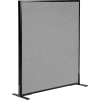 Interion® Freestanding Office Partition Panel, 36-1/4"W x 42"H, Gray