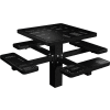 46" Single Post Square Picnic Table Perforated Metal