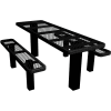 96" Permanent Rectangular Picnic Table Expanded Metal