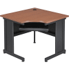 Interion® 36"W Corner Desk - Cherry