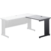 Interion® 36"W Right Handed Return Table, Gray