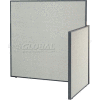 Interion® Pre-Configured Office Cubicle - 4'W x 4'D x 60"H - Add-On Kit - Gray