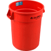 Global Industrial Plastic Trash Can - 32 Gallon Red