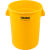 Global Industrial Plastic Trash Container, Garbage Can - 32 Gallon Yellow