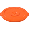 Global Industrial Plastic Trash Can Lid - 32 Gallon Bright Orange