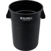 Global Industrial Plastic Trash Can - 44 Gallon Black