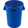 Global Industrial Plastic Trash Can - 44 Gallon Blue
