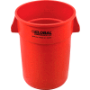 Global Industrial Plastic Trash Container, Garbage Can - 44 Gallon Red