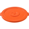 Global Industrial Plastic Trash Can Lid - 44 Gallon Bright Orange