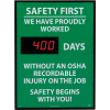 Digital Safety Scoreboard Sign - Safety First, We Have Proudly, OSHA