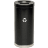 3-In-1 Steel Recycling Container Black 15"Dia X 32"H - 15RTBK