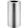 Global Industrial™ Aluminum Round Open Top Trash Can, 20 Gallon, Satin Clear