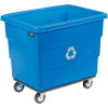 Dandux Recycling Cube Truck For Multiple Recyclables, 12 Bushel, Blue