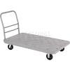 Structural Foam 60 x 30 Plastic Deck Platform Truck with 4 Wheels 2000 Lb. Capacity