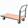 Global Industrial Steel Bound Wood Deck Platform Truck 60x30 2000 Lb. Cap. 6" Rubber Casters