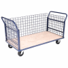 Global Industrial™ Euro Truck with 3 Wire Sides & Wood Deck 60 x 30 2000 Lb. Capacity