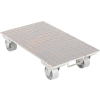 Aluminum Dolly PDA-1627-C-S-H 27"L x 16"W with Solid Deck & Steel Wheels