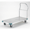 Global Industrial Aluminum Diamond Deck Platform Truck 48x30 1000 Lb. Cap. 5" Poly Casters