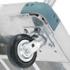 Aluminum Platform Truck, 5" Rubber Wheels - Corner bumper, 5" Rubber wheel mounted