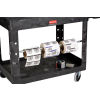 Optional Reel Holder on Rubbermaid Tray Shelf Plastic Service Cart
