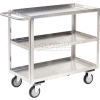 Stainless Steel Stock Cart 3 Shelves Tray Top Shelf 30x18