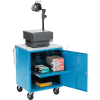 Global Industrial® Blue Security Audio Visual Cart 500 Lb. Capacity