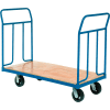 Global Industrial™ Wood Deck Platform Truck 6" Mold-On Rubber Wheels 2400 Lb. Capacity