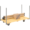 Global Industrial Stake Handle Hardwood Deck Truck 72x36 1000 Lb. Cap. 5" Polyurethane Casters
