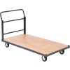 Global Industrial Steel Bound Wood Deck Platform Truck 60x30 1400 Lb. Cap. 5" Rubber Casters