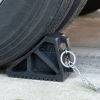 Rubber Sure Grip Wheel Chock - Shown with Chain (sold separately)