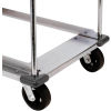 Quick Adjust Wire Shelf Truck - Dolly Base - 2 Swivel Casters for Easy Mobility
