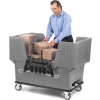 Dandux Gray Easy Access 18 Bushel Plastic Mail & Box Truck 51166718A-5S with Cargo Net