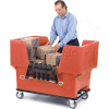 Dandux Red Easy Access 18 Bushel Plastic Mail & Box Truck 51166718R-5S with Cargo Net