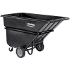 Global Industrial Heavy Duty Plastic Tilt Truck, 1 Cu. Yd. Cap,1250 Lbs. Cap, Black