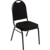 KFI Heavy Duty Banquet Stacking Chair - Black Fabric / Black Frame - Pkg Qty 4