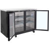 Nexel® Back Bar Cooler, Double Glass Doors, 13 Cu. Ft., 24in x 48im; w/ 5 Shelves
																			
