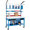 Global Industrial Complete Mobile Packing Workbench Plastic Square Edge - 60 x 30
																			