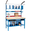 Global Industrial Complete Packing Workbench Maple Butcher Block Square Edge - 72 x 30