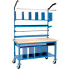 Global Industrial Complete Mobile Packing Workbench Maple Butcher Block Safety Edge - 60 x 30
																			