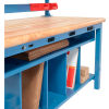 Complete Electric Packing Workbench Maple Butcher Block Safety Edge - 72 x 36