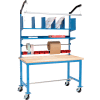 Global Industrial Mobile Packing Workbench Maple Butcher Block Safety Edge 60 x 30 - Riser Kit
