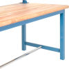 Global Industrial Packing Workbench Maple Butcher Block Safety Edge - 60 x 30 with Riser Kit
																			