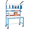 Global Industrial Mobile Electric Packing Workbench ESD Square Edge - 72 x 30 with Riser Kit