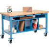 Global Industrial Mobile Electric Packing Workbench Maple Safety Edge 60x30 - Lower Shelf Kit