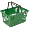 Good L ® Standard Plastic Shopping Basket with Plastic Handle 20 Liter 17"L x 12"W x 9"H Green - Pkg Qty 12